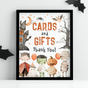 Spooky Halloween Geburtstagskarten-Zeichen Poster
