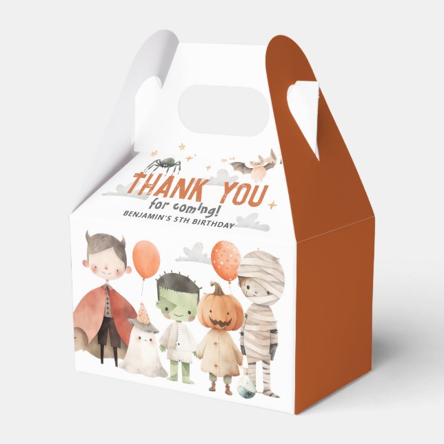 Spooky Halloween Geburtstagsparty Gefälligkeitsbox Geschenkschachtel (Vorderseite)