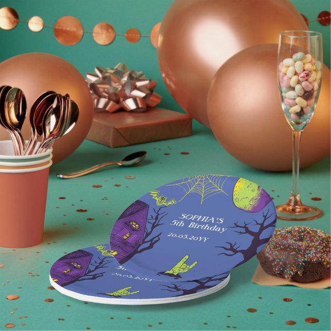 Spooky Halloween Geburtstagsparty Pappteller (Multi)