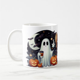 Spooky Halloween-Geisterkürbis Kaffeetasse