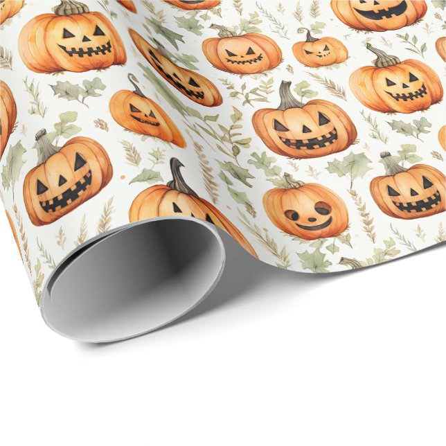 Spooky Halloween Geschenkpapier (Rolleneckpunkt)