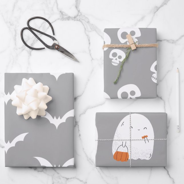 Spooky Halloween Geschenkpapier Set (Vorderseite)