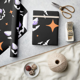 Spooky Halloween-Geschenkwrap | Vintage Hexe und P Geschenkpapier