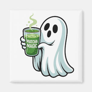 Spooky Halloween Ghost Drink Matcha Drink Magnet