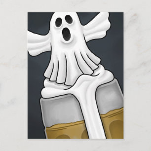 Spooky Halloween Ghost Feiertagspostkarte