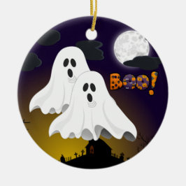 Spooky Halloween Ghost/glückliches Halloween Keramik Ornament