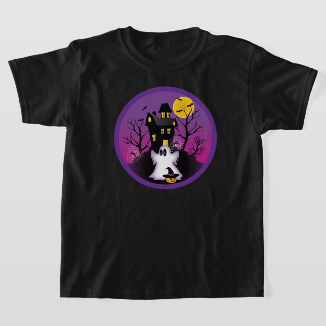 Spooky Halloween Ghost Kids T - Shirt (Ablage )