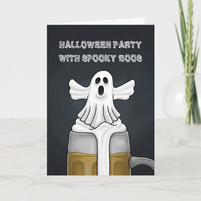 Spooky Halloween Ghost-Party Einladung (Vorderseite)