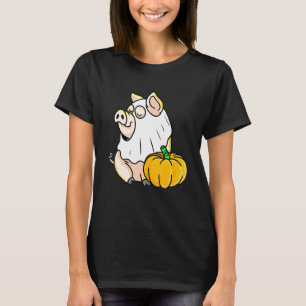 Spooky Halloween Ghost Pig Pumpkin Costume Pig T-Shirt
