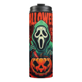 Spooky Halloween Ghost Pumpkin Thermal Mug Tumbler Thermosbecher