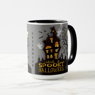 Spooky Halloween Ghosts Spuk Haus individuell anpa Tasse
