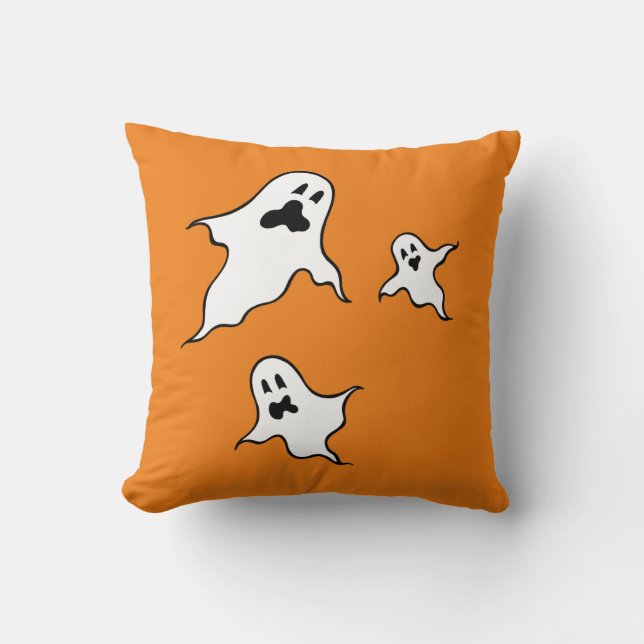 Spooky Halloween Ghosts Throw Cushion Kissen (Vorderseite)