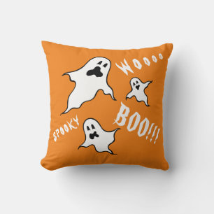 Spooky Halloween Ghosts Throw Cushion Kissen