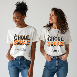 Spooky Halloween Ghoul Squad Grafischer Name Sweatshirt