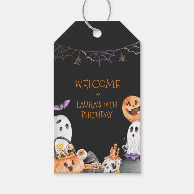 Spooky Halloween-Gift-Tags Geschenkanhänger (Vorderseite)