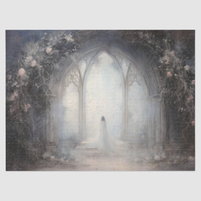 Spooky Halloween Gothic Arch mit Fledermäusen für  Seidenpapier (Vorderseite)