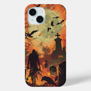 Spooky Halloween Graveyard Zombie Raven Skeleton Case-Mate iPhone Hülle