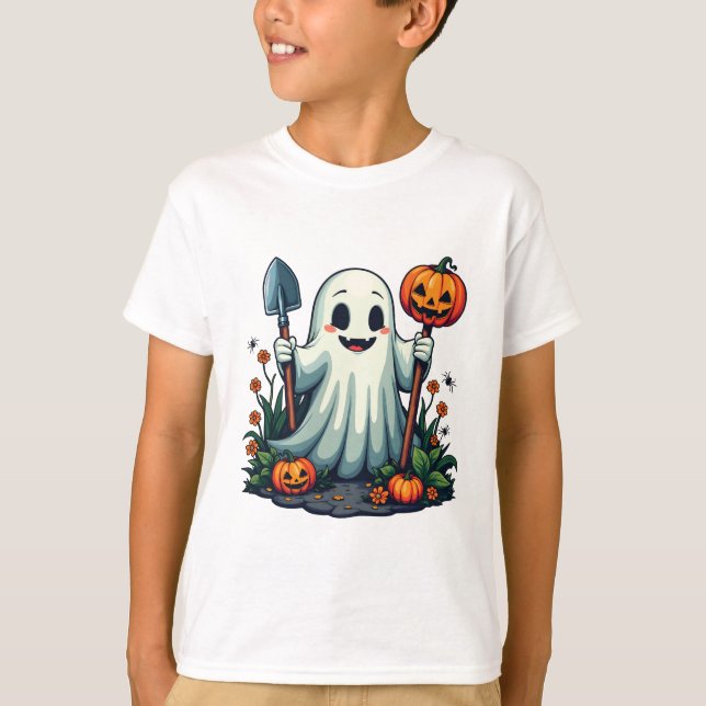 Spooky Halloween Herbstgartengürtel Pumpkin T-Shirt (Vorderseite)