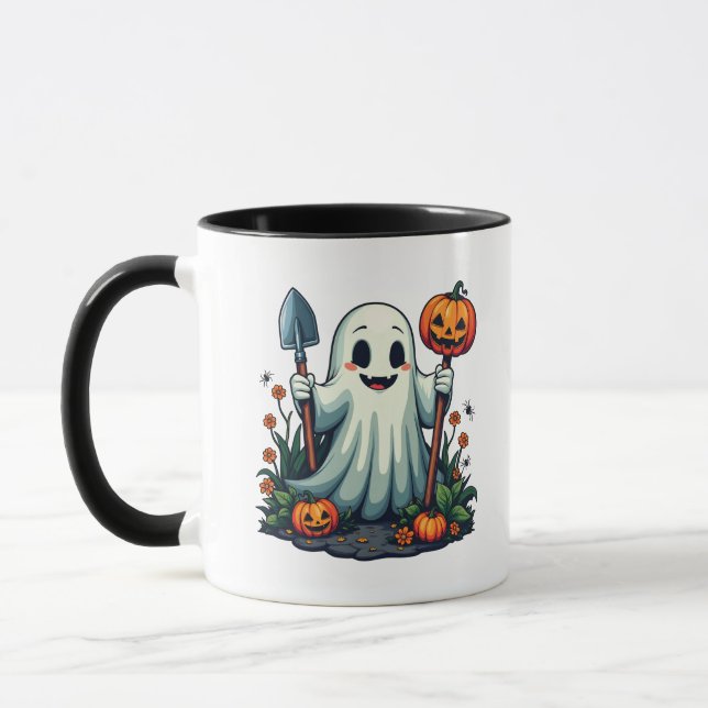 Spooky Halloween Herbstgartengürtel Pumpkin Tasse (Links)