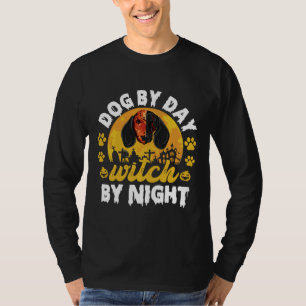 Spooky Halloween Hexe Dackel Wurst Hund Mama H T-Shirt