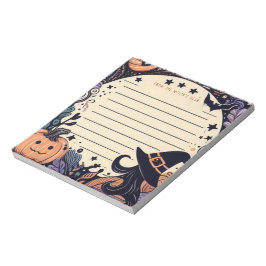 Spooky Halloween Hexe Notizblock