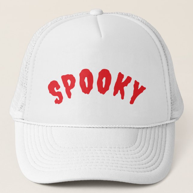 Spooky Halloween Hexe Truckerkappe (Vorderseite)