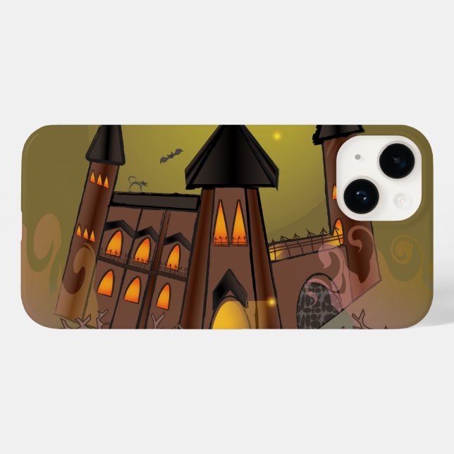 Spooky Halloween Hexenhaus und Vampirschloss Case-Mate iPhone Hülle (Rückseite (Horizontal))