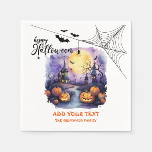 Spooky Halloween House Papier Napkins individuell Serviette