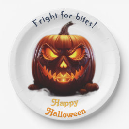 Spooky Halloween Jack-O-Lantern Pappteller