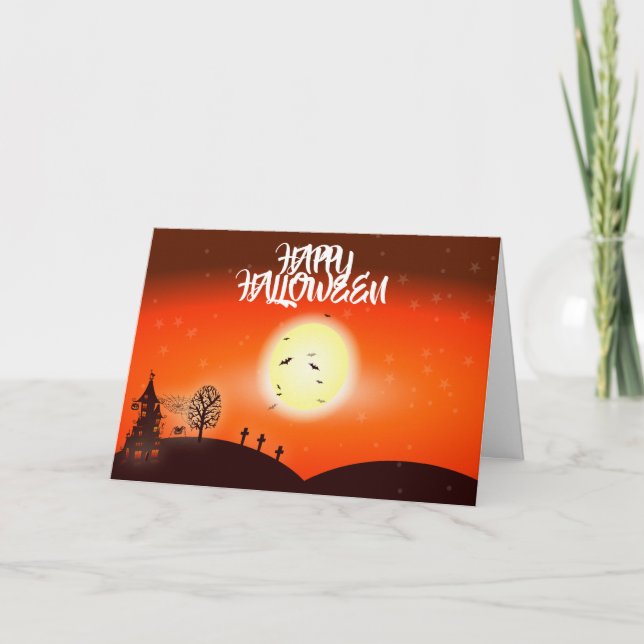 Spooky Halloween Karte (Vorderseite)