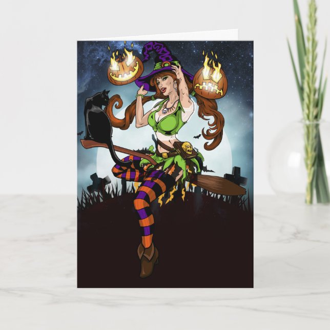 Spooky Halloween Karte (Vorderseite)
