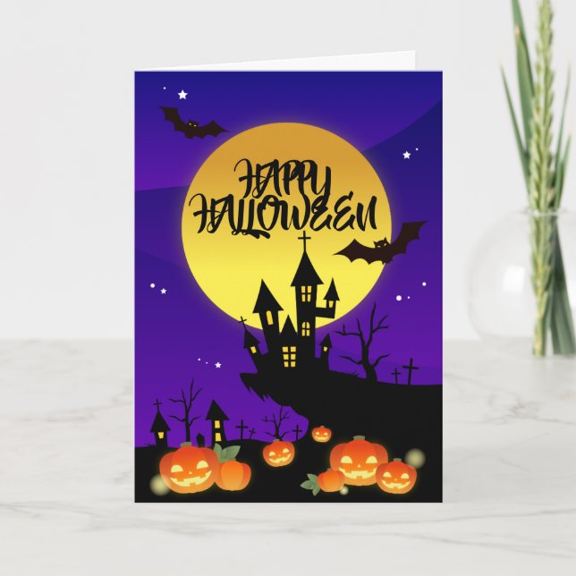 Spooky Halloween Karte (Vorderseite)