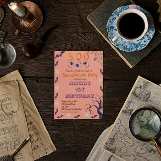 Spooky Halloween Kostüm Geburtstagsparty Einladung