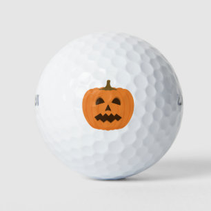 Spooky Halloween Kürbisgesicht. Niedlicher Jack-o' Golfball