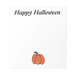 Spooky Halloween-Kürbislaterne Notizblock