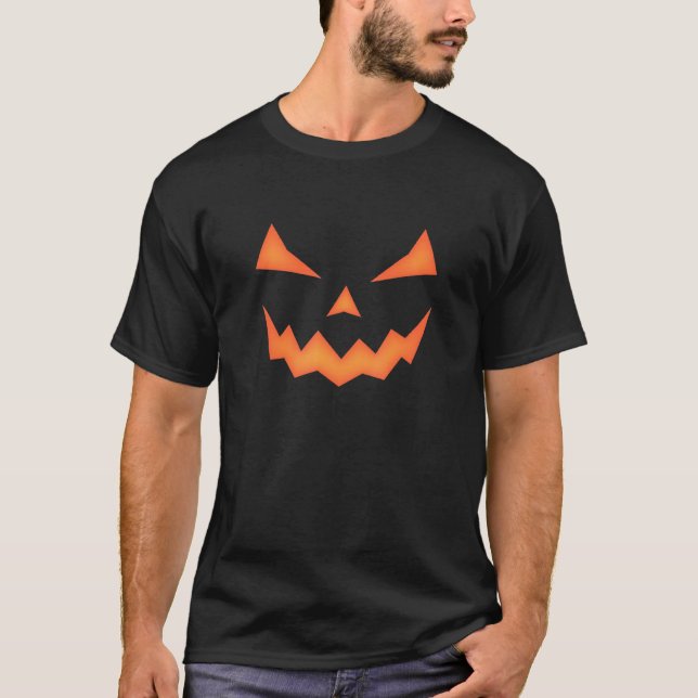 Spooky Halloween Kürbislaterne Pumpkin T-Shirt (Vorderseite)