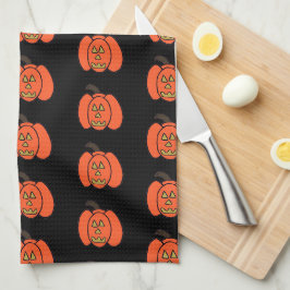 Spooky Halloween-Kürbislaternen Geschirrtuch