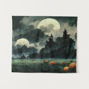 Spooky Halloween Landscapes Wandteppich