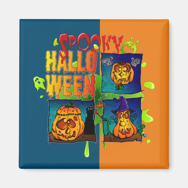Spooky Halloween Magnet (Vorne)