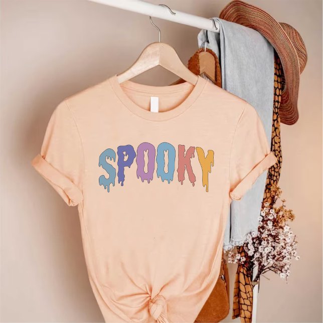 Spooky Halloween Modern Ghost Script Frauen T-Shirt (Spooky Halloween Modern Ghost Script Womens TShirt)