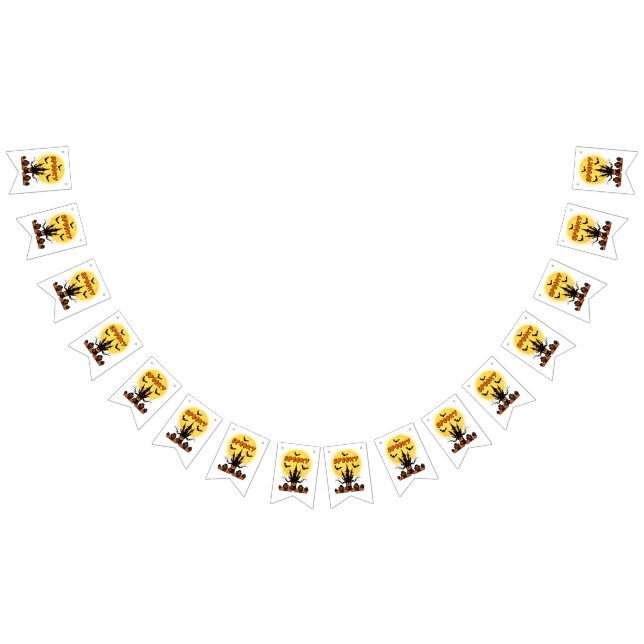 Spooky Halloween Moon Bunting Banner (Alle)