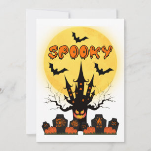Spooky Halloween Moon Einladung