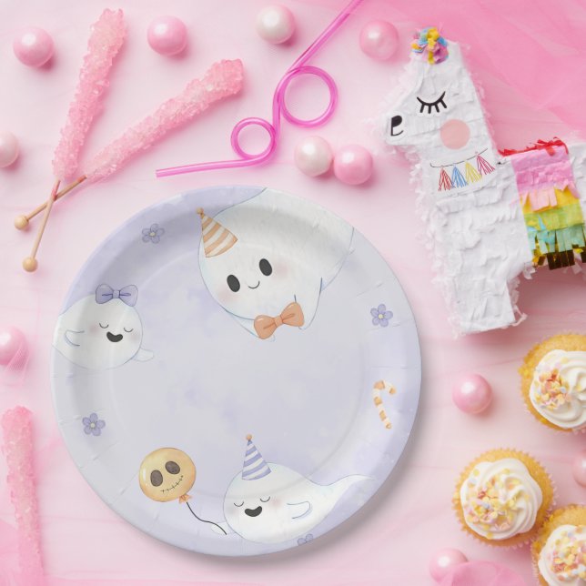 Spooky Halloween Niedlich Ghost Geburtstagsparty Pappteller (Party)