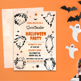 Spooky Halloween Niedlich Ghost-Party Einladung