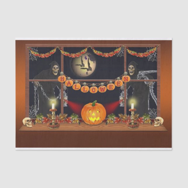 Spooky Halloween Night Seidenpapier (Vorderseite)