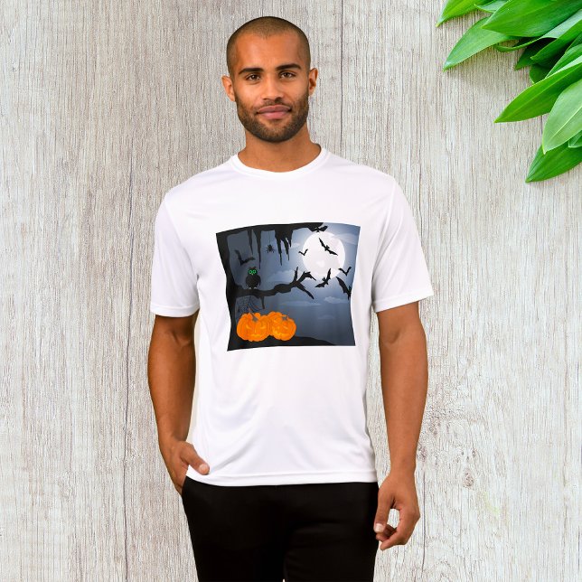 Spooky Halloween Night Szene T-Shirt (Von Creator hochgeladen)
