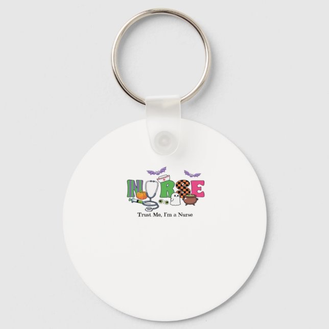 Spooky Halloween Nursing gift - Trust Me I A Nurse Schlüsselanhänger (Vorderseite)