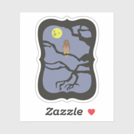 Spooky Halloween Owl Aufkleber