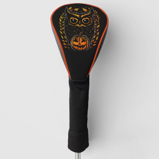 Spooky Halloween Owl Golf Headcover (Vorderseite)