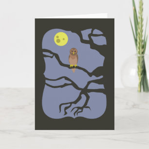 Spooky Halloween Owl Karte